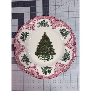 Johnson Brothers Old Britain Castles Pink Christmas Luncheon Salad Plate 8.7 "
